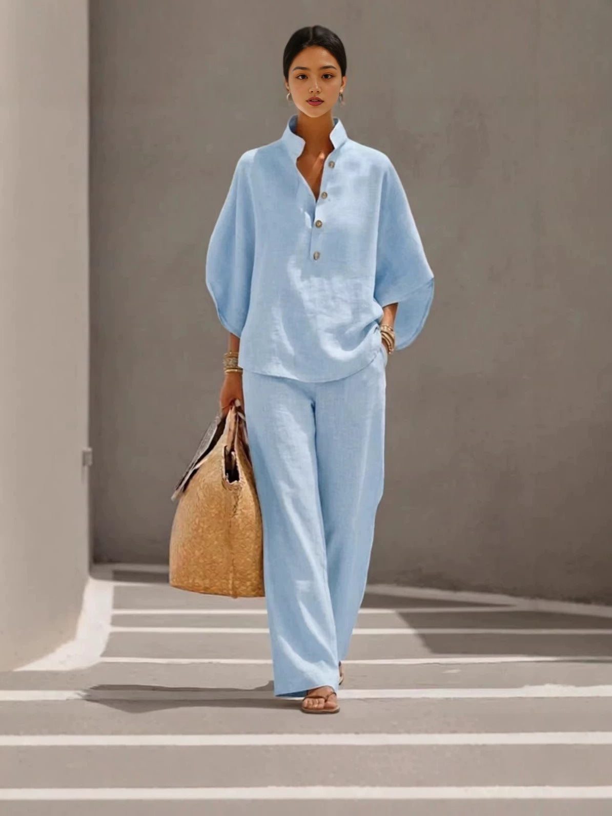 Oversized Shirt & Wide Leg Pants Set